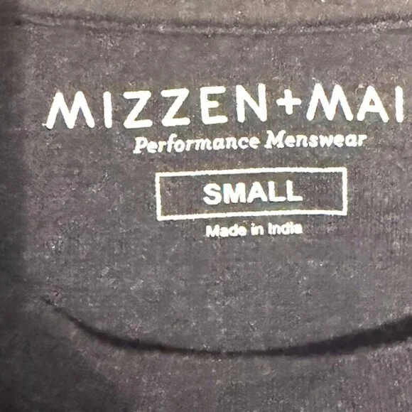 MIZZEN+MAIN Men's Navy Heather Fairway Crewneck - Picture 3 of 5